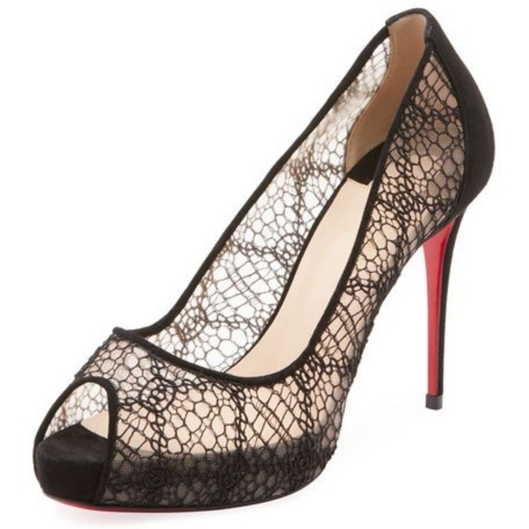 louboutin lace pumps